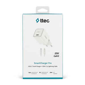 TTEC - TTEC 2TC20LB 20W PD ŞARJ CİH.+TYPE C-LIGHTNING 1.5M KABLO (1)