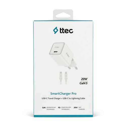 TTEC 2TC20LB 20W PD ŞARJ CİH.+TYPE C-LIGHTNING 1.5M KABLO