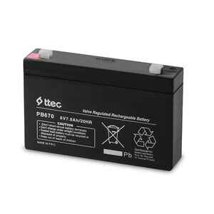Ttec - TTEC 6V 7AH BAKIMSIZ KURU AKÜ