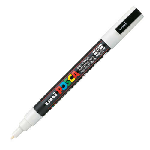 UNİ-BALL PC-3M POSCA SU BAZLI MARKER BEYAZ 0.9