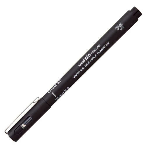 UNİ-BALL PIN CS3-200 SİYAH CS3 FINE LINE KESİK UÇ KALEM 3.0
