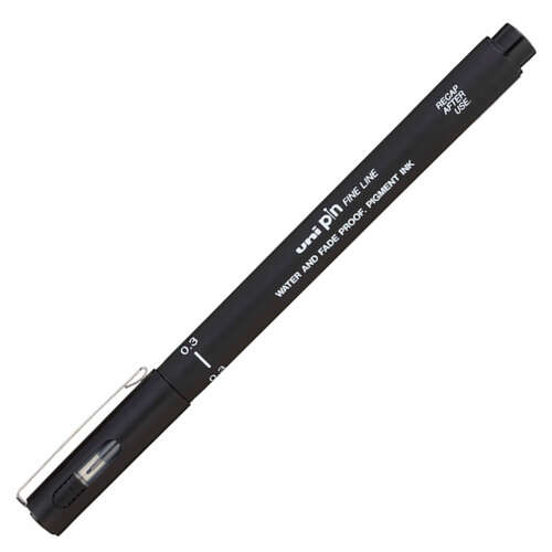 UNİ-BALL PIN03-200 FINELINE SİYAH ÇİZİM KALEMİ