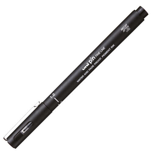 UNİ-BALL PIN12-200 FINELINE 1.2 SİYAH ÇİZİM KALEMİ