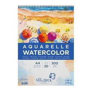CLAİREFONTAINE - VANDYCK SULUBOYA BLOK A4 300 GR. 20 YP ÜST SPİRALL